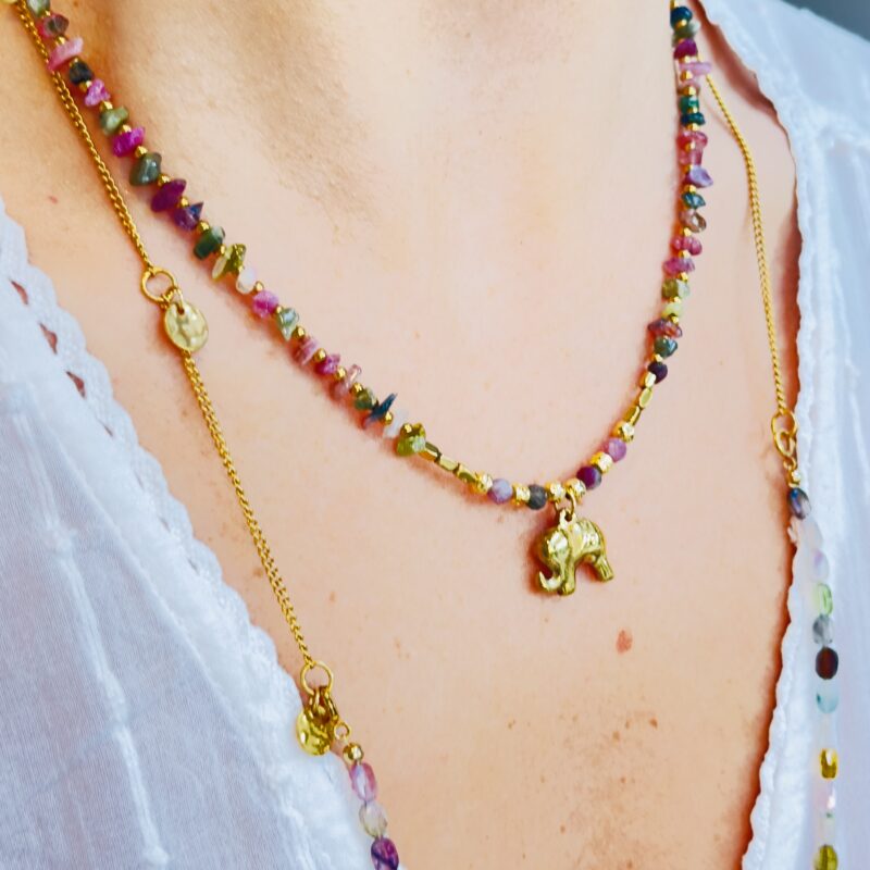 Collier Oliphant - Tourmaline Multicolore