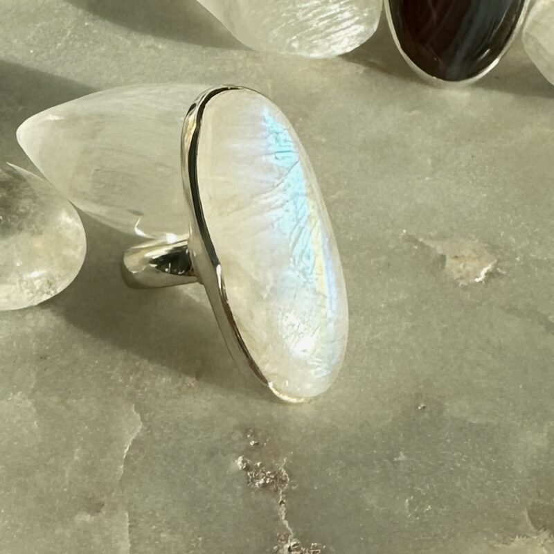 Bague Luna - Pierre de Lune - Ovale 36 mm