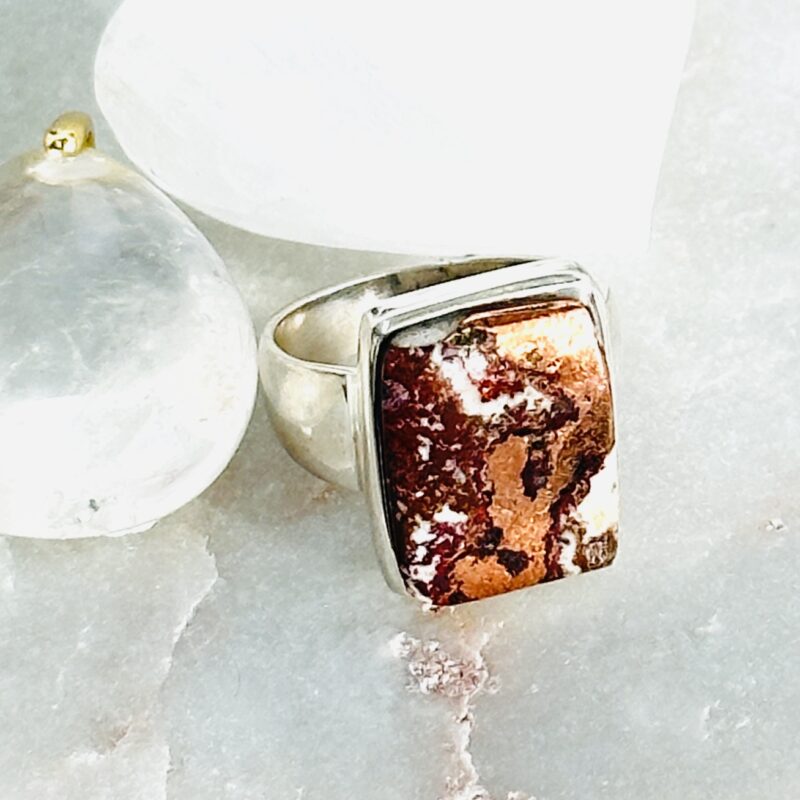 Bague Aurea -Dolomite cuivrée - 18 mm