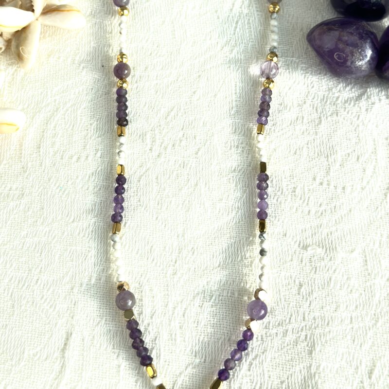 Collier Soleya - Amethyste - Sagesse & Harmonie
