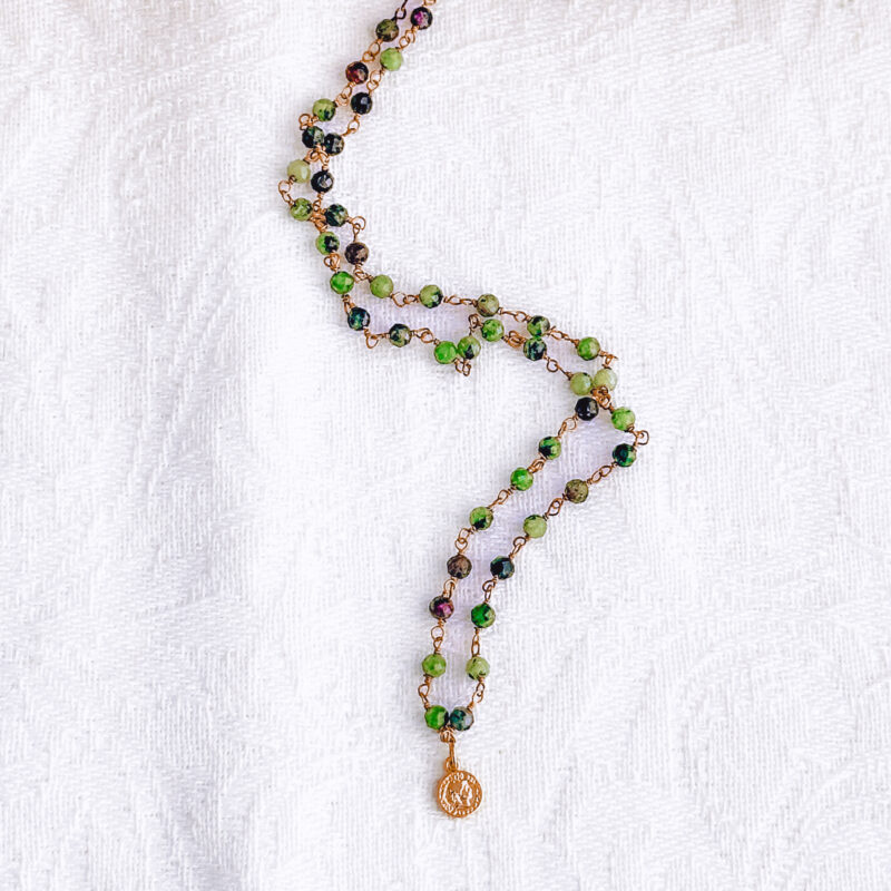 Collier Zoé - Rubis Zoisite - Vitalité & Harmonie du coeur
